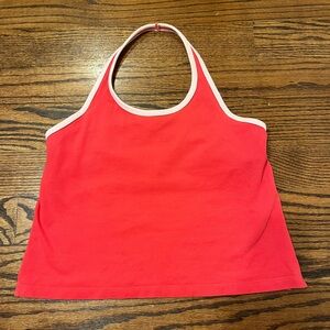Vintage Lands' End Vibrant Dark Pink Halter Top size XL